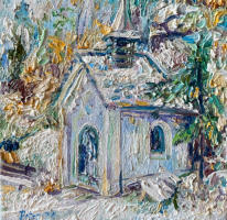 Kapelle im Winter bei Karlstein, 2021